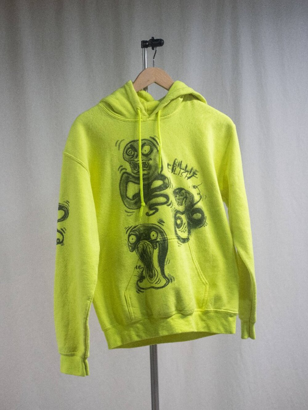 Billie Eilish Yellow Graffiti Hoodie Sold Out Small 2019 World Tour Rare